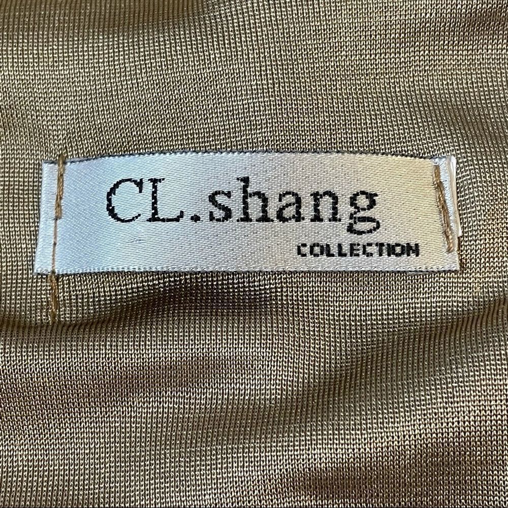 CL Shang Beige Peplum Long Sleeve Layered Top Blouse Size 2XL - Picture 5 of 13